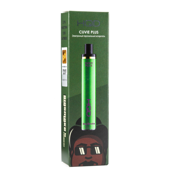 Одноразовая электронная сигарета HQD Cuvie Plus Big smoke 1200 затяжек в Хабаровске