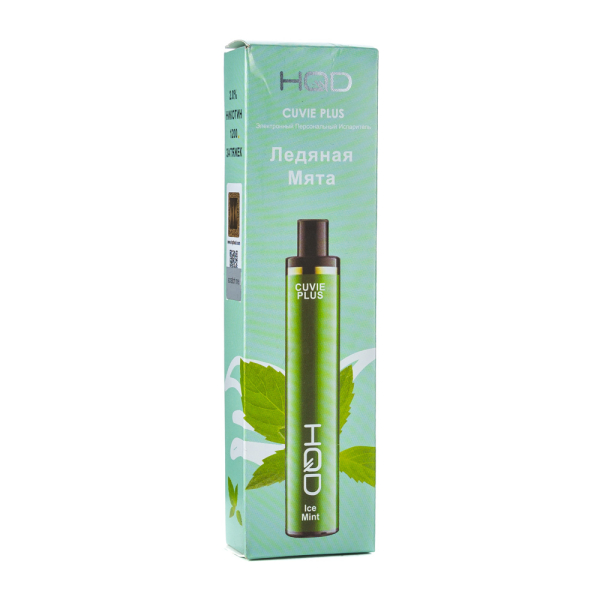 Одноразовая электронная сигарета HQD Cuvie Plus Ice Mint (Ледяная Мята) 1200 затяжек в Хабаровске