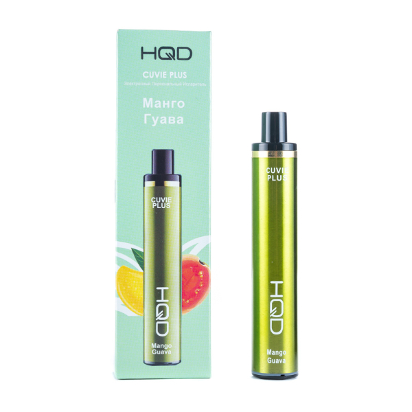 Одноразовая электронная сигарета HQD Cuvie Plus Mango Guava (Манго Гуава) 1200 затяжек в Хабаровске