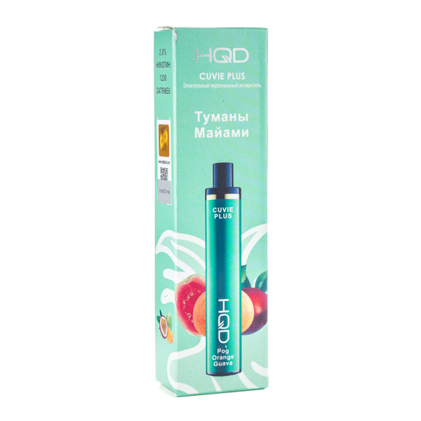 Одноразовая электронная сигарета HQD Cuvie Plus Orange Guava (Туман Майами) 1200 затяжек в Хабаровске