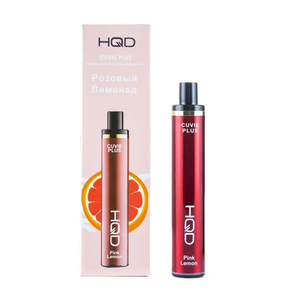 Одноразовая электронная сигарета HQD Cuvie Plus Pink Lemon (Розовый Лимонад) 1200 затяжек в Хабаровске