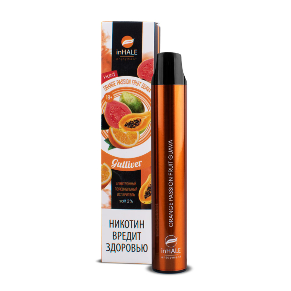 inHale Guliver Hard Orange Passion Fruit Guava (Апельсин Маракуйя Гуава) 1500 затяжек в Хабаровске