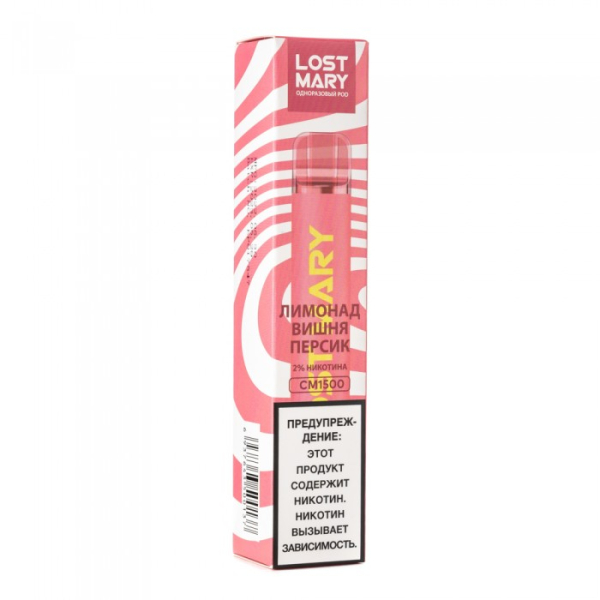 Lost Mary Cherry Peach Lemonade Лимонад вишня персик, 1500 тяг в Хабаровске