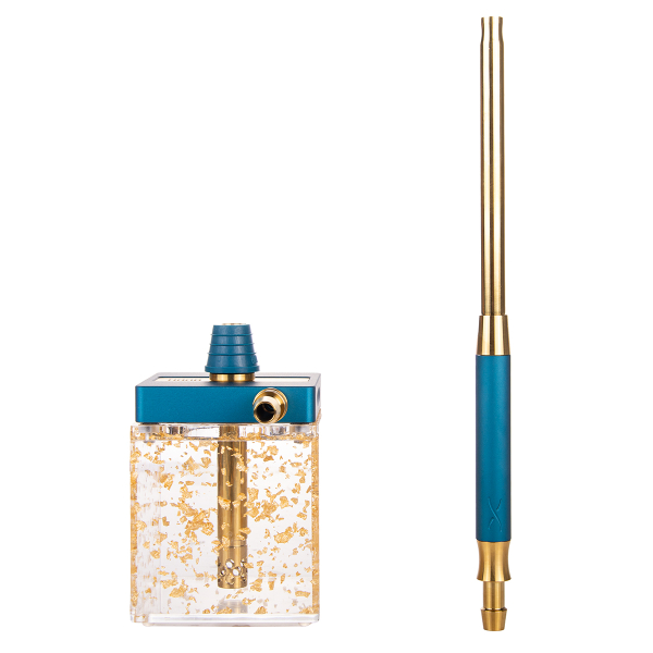 Кальян Hoob Subatom Marine Blue X Gold | Cube Mini Gold в Хабаровске