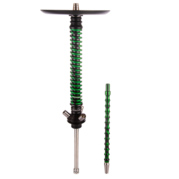 Кальян Mamay Customs Coilover Большой  Черный Зелёный Сплеш в Хабаровске