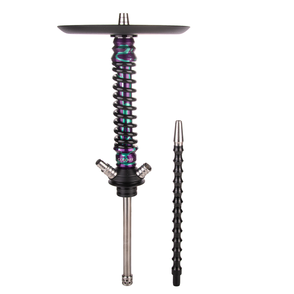 Кальян Mamay Customs Coilover Mini  Фиолетово Бирюзовый Сплеш Чёрный в Хабаровске