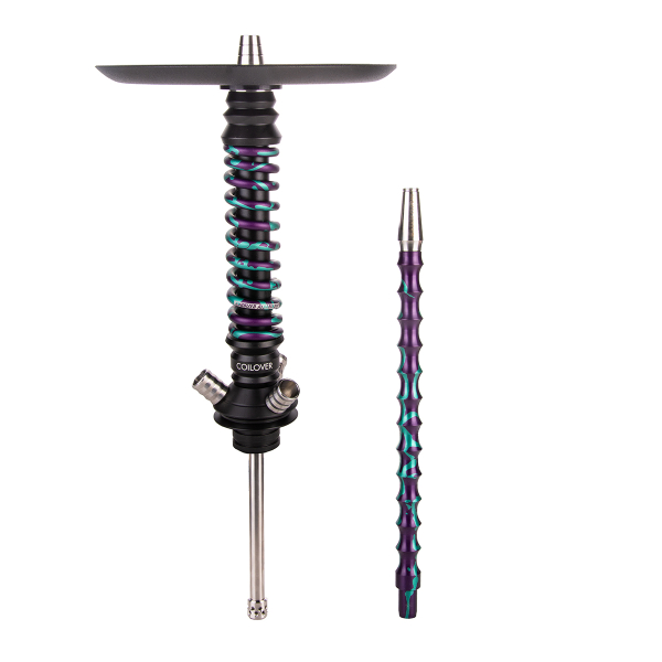 Кальян Mamay Customs Coilover Mini  Чёрный Фиолетовый/бирюзовый Сплеш в Хабаровске