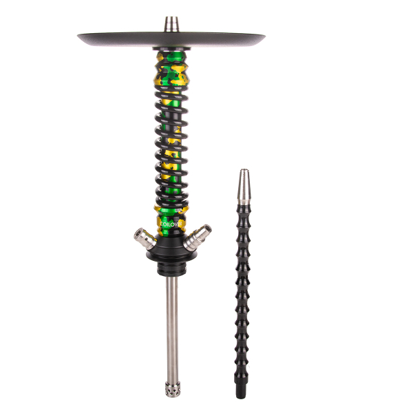 Кальян Mamay Customs Coilover Mini   Зелёный/золотой Камуфляж Черный в Хабаровске