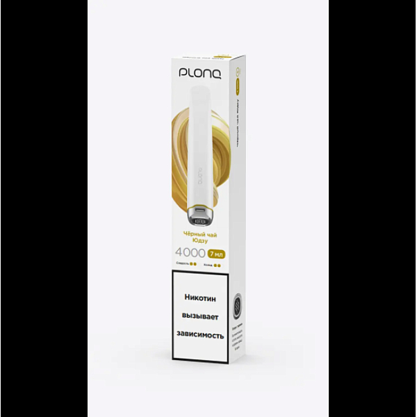 Электронка Plonq Plus Pro 4000 Черный Чай Юдзу 4000 затяжек в Хабаровске