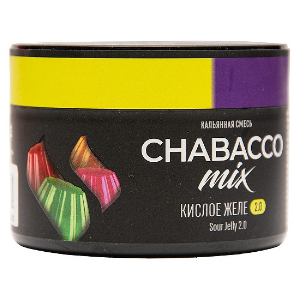Бестабачная смесь Chabacco Mix Sour Jelly 2.0 Кислое Желе Medium 40 грамм в Хабаровске